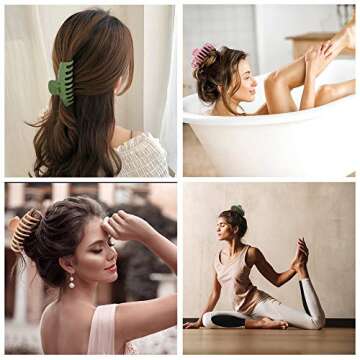 OWIIZI Large Non-Slip Hair Claw Clip for Thick Hair