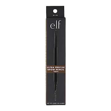 e.l.f. Ultra Precise Brow Pencil, Creamy, Micro-Slim, Precise, Defines, Creates Full, Natural-Looking Brows, Tames and Combs Brow Hair, Taupe, 0.0017 Oz