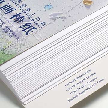 Paul Rubens Art Supplies Drawing Paper, Acid-Free Pastel Paper A5 Size (5.8 x 8.3 Inches) 30 Sheets,...