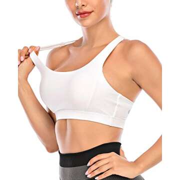 RUNNING GIRL Sports Bra for Women,High Impact Large Bust Padded Sports Bra Fitness Workout Running Y...