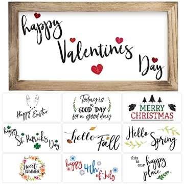 KIBAGA Rustic Farmhouse Wall Decor with 10 Seasonal Designs