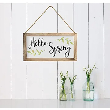 KIBAGA Rustic Farmhouse Wall Decor with 10 Seasonal Designs