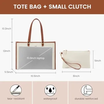 LOVEVOOK Women's Laptop Tote - Stylish & Durable Bag