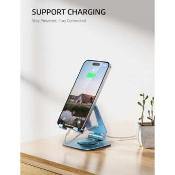 Nulaxy Foldable 360 Rotatable Phone Stand - All Devices