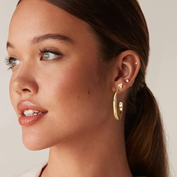 Elegant PAVOI Flat Back Earrings for Sensitive Ears