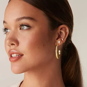 Elegant PAVOI Flat Back Earrings for Sensitive Ears