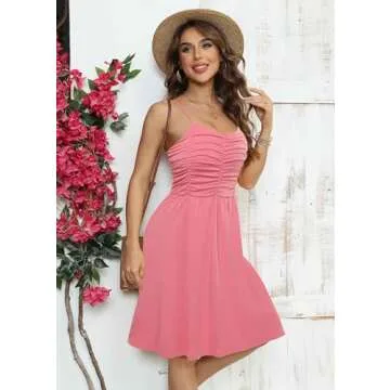 Duppoly Spaghetti Strap Summer Dress for Women