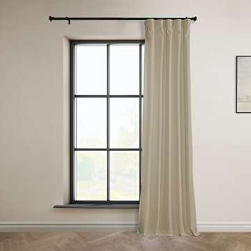 HPD Half Price Drapes Heritage Plush Velvet Curtains 96 Inches Long Room Darkening Curtains for Bedr...