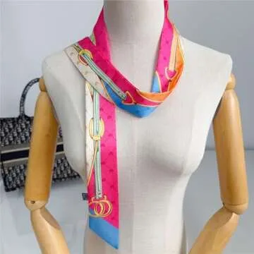 Stylish SansHeBe Silk Scarves for Women - 2 Pack