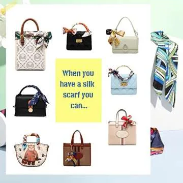 Stylish SansHeBe Silk Scarves for Women - 2 Pack