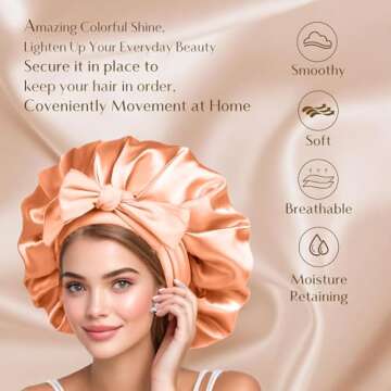 Stylish Satin Bonnet for Sleeping, Adjustable and Elegant