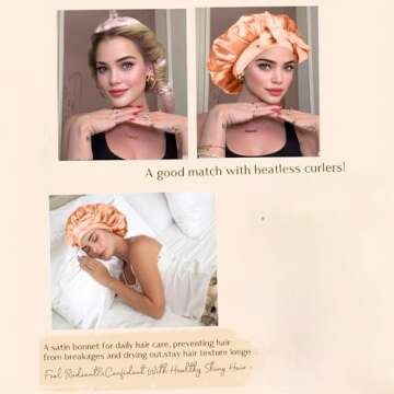 Stylish Satin Bonnet for Sleeping, Adjustable and Elegant