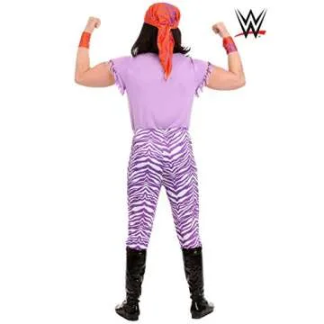 WWE Adult Macho Man Madness Costume Mens, Purple Tough Guy Wrestling Halloween Outfit Small