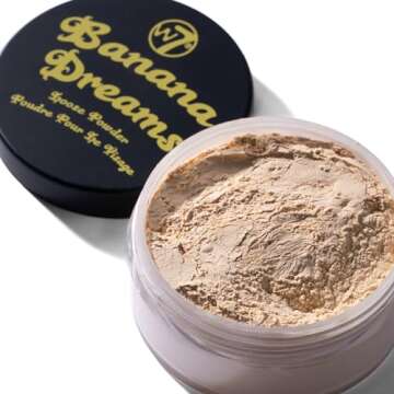 W7 Banana Dreams Loose Setting Powder - Weightless Yellow Blurring Powder For All Skin Tones
