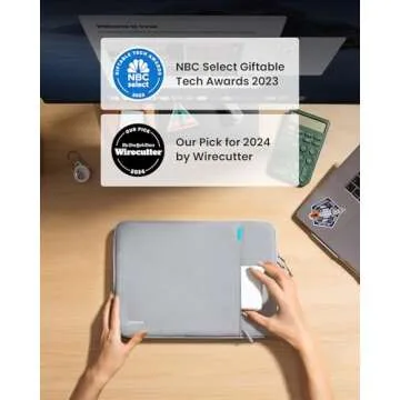 Premium tomtoc 360° Protective Laptop Sleeve for MacBook Pro & Dell XPS with Accessory Pocket