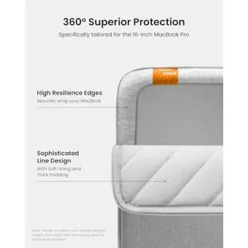 tomtoc 360° Protective Laptop Sleeve for 16-inch Models