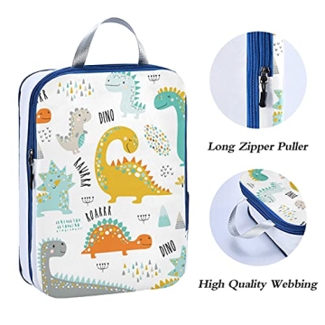 Oyihfvs Kids Dinosaur Packing Cubes Set for Fun Travel