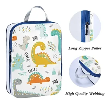 Oyihfvs Kids Dinosaur Packing Cubes Set for Fun Travel