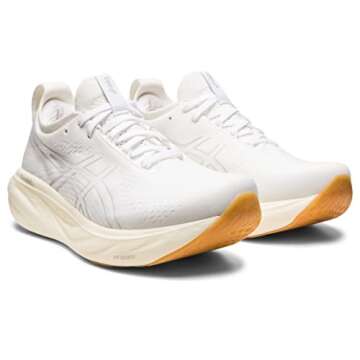 ASICS Women's Gel-Nimbus 25 Running Shoes, 11, White/White