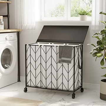 WOWLIVE Large Capacity Laundry Basket with Wheels