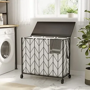 WOWLIVE Large Capacity Laundry Basket with Wheels