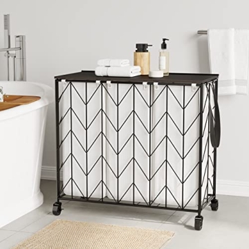 WOWLIVE Large Capacity Laundry Basket with Wheels