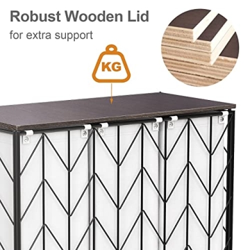 WOWLIVE Large Capacity Laundry Basket with Wheels