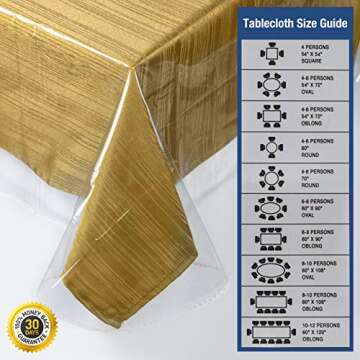 Elaine Karen Heavy Duty Clear Plastic Table Protector