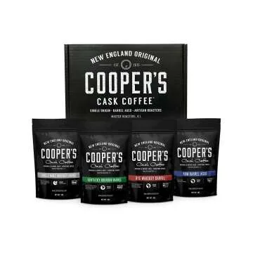 Bourbon & Whiskey Barrel Aged Coffee Set - 4 Flavors