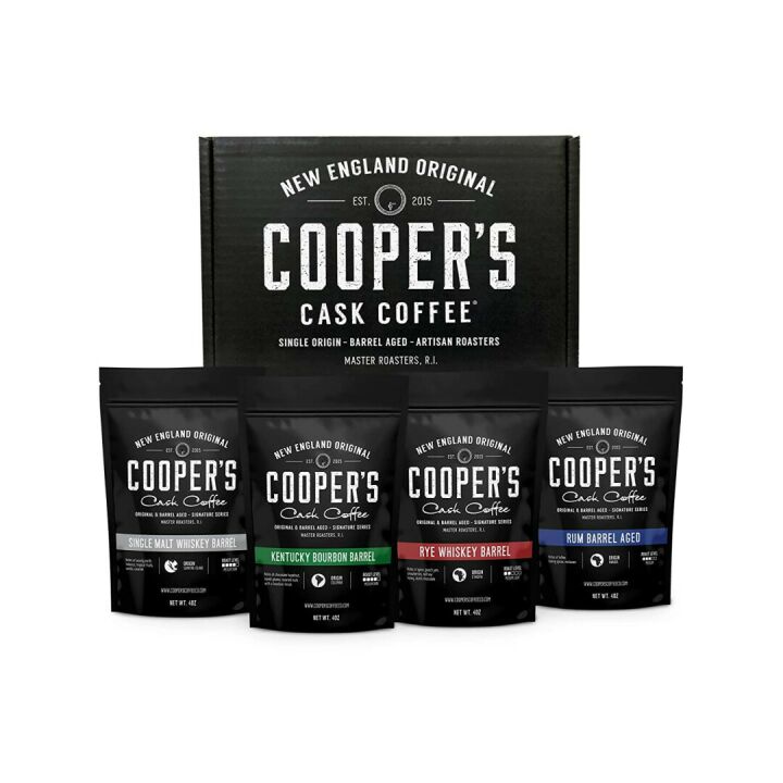 Bourbon & Whiskey Barrel Aged Coffee Set - 4 Flavors