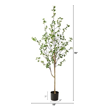 Nearly Natural Minimalist Citrus Artificial Tree for Home Decor