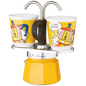 Bialetti Mini Express Lichtenstein Moka Set for Perfect Espresso