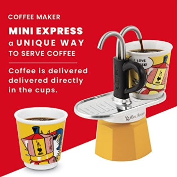 Bialetti Mini Express Lichtenstein Moka Set for Perfect Espresso