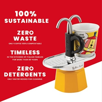 Bialetti Mini Express Lichtenstein Moka Set for Perfect Espresso