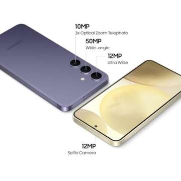 SAMSUNG Galaxy S24 5G, 256GB, Amber Yellow - Renewed