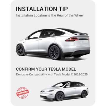 BASENOR 2025 New Version Tesla Model X/Model X Plaid Mud Flaps Splash Guards No Drilling No Tape Mud...