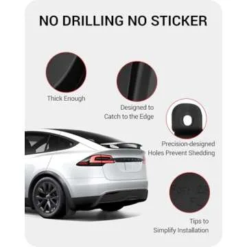 BASENOR 2025 New Version Tesla Model X/Model X Plaid Mud Flaps Splash Guards No Drilling No Tape Mudguards Vehicle Tire Protector Mudflaps for 2022-2025 Tesla Exterior Accessories (Set of 4)