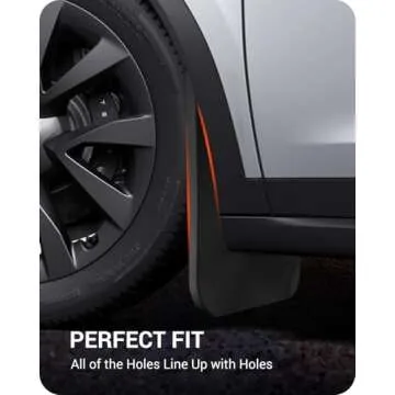 BASENOR 2025 New Version Tesla Model X/Model X Plaid Mud Flaps Splash Guards No Drilling No Tape Mudguards Vehicle Tire Protector Mudflaps for 2022-2025 Tesla Exterior Accessories (Set of 4)