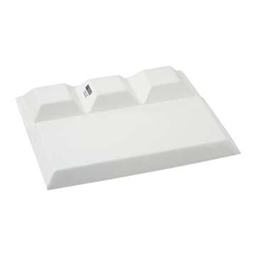 Juvale 4 Pack White Ceramic Divided Plates with Sauce Compartments – Fondue Plates for Appetizers, Dumplings, Fondue (10.25x8.6 Inch)