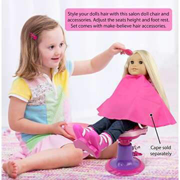 Click N' Play Doll Salon Chair - Perfect for Pretend Play