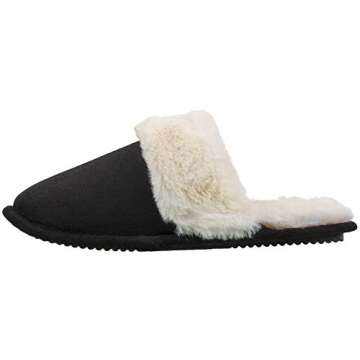 IZOD Women's Suede Memory Foam Slippers - Charcoal Comfort