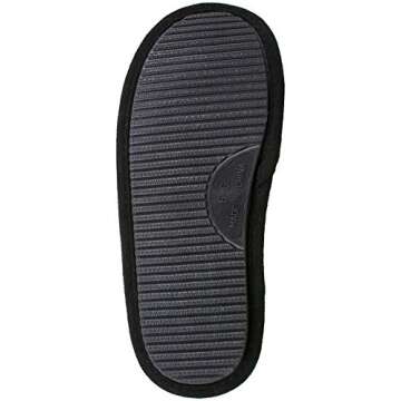 IZOD Women's Suede Memory Foam Slippers - Charcoal Comfort