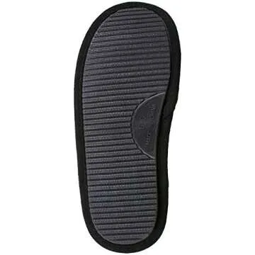 IZOD Women's Suede Memory Foam Slippers - Charcoal Comfort