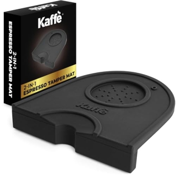 Kaffe 2-in-1 Espresso Tamping Mat - Waterproof, Food Safe Silicone Tamper Mat & Portafilter Holder w...