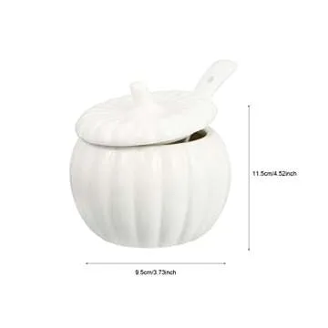 Cabilock Pumpkin Shaped Ceramic Soup Bowl with Lid