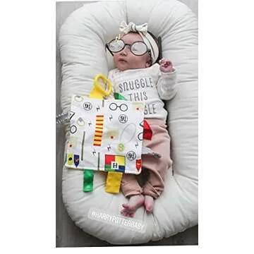 Lovey Chew Blanket Crinkle Toy Tag Square Sensory by Baby Jack (Wizard)