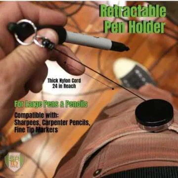 Specialist ID Heavy Duty Retractable Pen Holder - 2 Pack