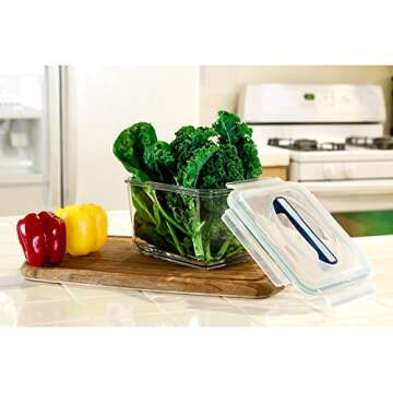 Glasslock 15-Cup Rectangle Handy Food Storage Container