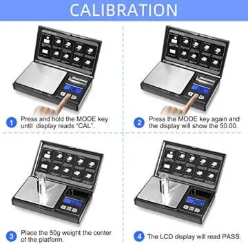 THINKSCALE 𝗚𝗿𝗮𝗺 𝗦𝗰𝗮𝗹𝗲, 𝟮𝟬𝟬𝗴/𝟬.𝟬𝟭𝗴 Mini Pocket Scale with 6 Units, Steelyards, Tare, Scales Digital Weight Grams for Jewelry, Medicine, Coffee, Herb, Cal Weight Included