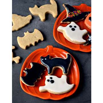 Halloween Cookie Cutter Set 8 Pack Stainless Steel Cookie Cutters Biscuit Shape Molds for Baking Pum...